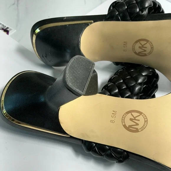 Michael Kors Black Braided Women's Sandals 8.5 - Picture 9 of 12